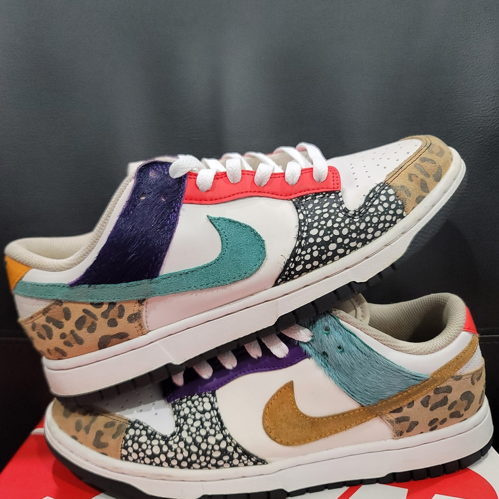 Nike Women's Multicolor Patchwork Sneakers. Pre-loved.